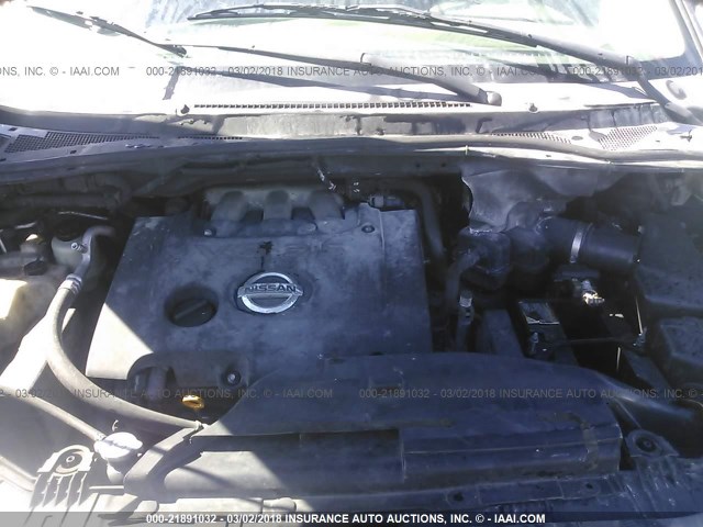 5N1BV28U67N107205 - 2007 NISSAN QUEST S/SE/SL BLACK photo 10