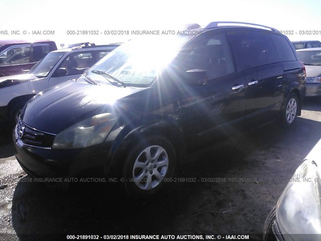 5N1BV28U67N107205 - 2007 NISSAN QUEST S/SE/SL BLACK photo 2