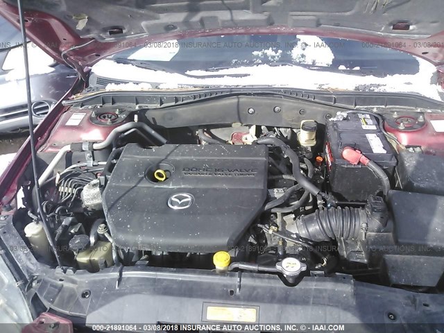 1YVHP80C975M60188 - 2007 MAZDA 6 I RED photo 10