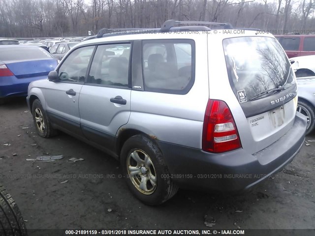 JF1SG63693H723476 - 2003 SUBARU FORESTER 2.5X SILVER photo 3