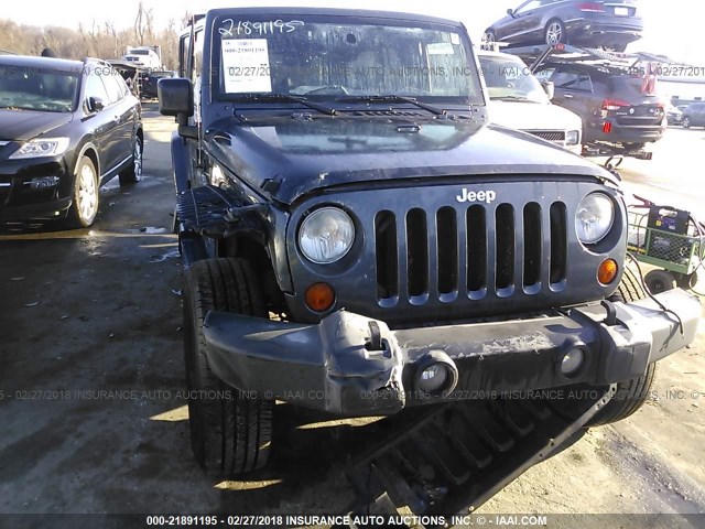 1J8GA59157L172885 - 2007 JEEP WRANGLER SAHARA BLUE photo 6