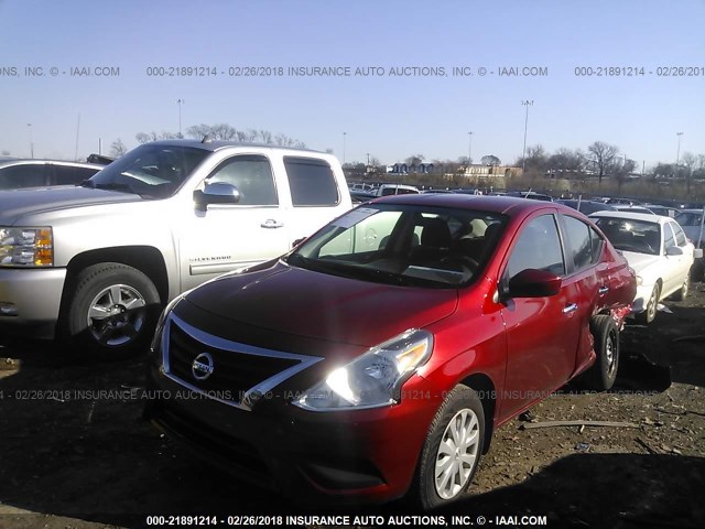 3N1CN7AP7HL859753 - 2017 NISSAN VERSA S/S PLUS/SV/SL RED photo 2