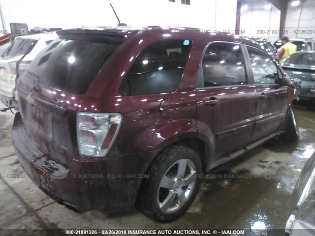 2CNDL037786325292 - 2008 CHEVROLET EQUINOX SPORT MAROON photo 4