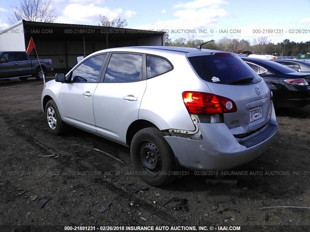 JN8AS58TX9W328955 - 2009 NISSAN ROGUE S/SL SILVER photo 3