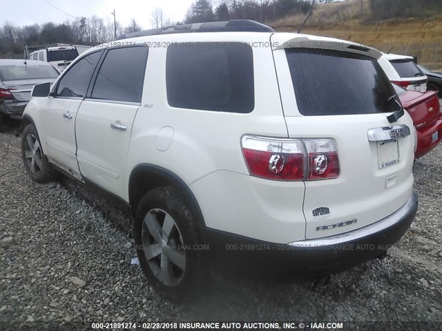 1GKLRMED0AJ106020 - 2010 GMC ACADIA SLT-1 Blanco foto 3