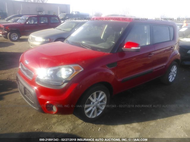 KNDJT2A63D7607498 - 2013 KIA SOUL +/!/SPORT RED photo 2