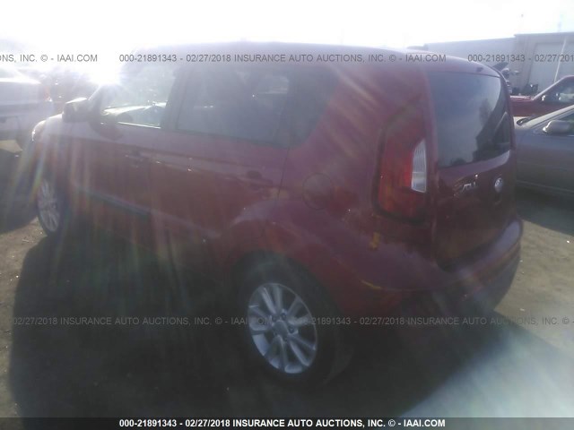 KNDJT2A63D7607498 - 2013 KIA SOUL +/!/SPORT RED photo 3