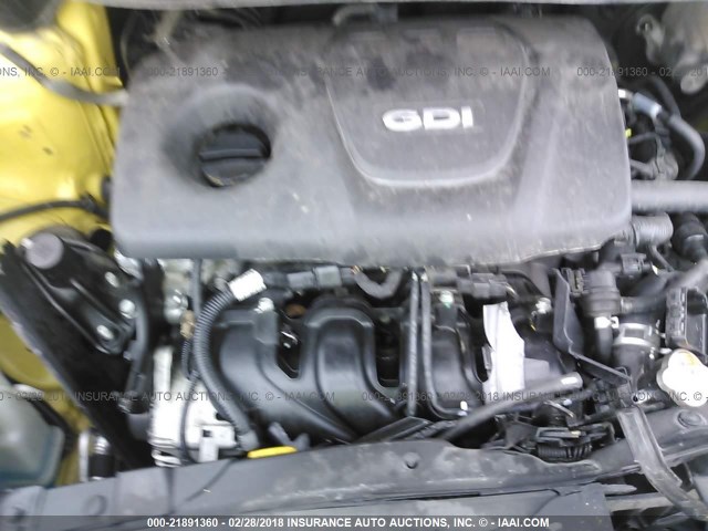 KNADM4A32G6666156 - 2016 KIA RIO LX YELLOW photo 10