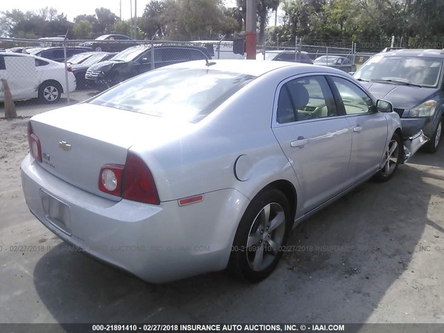 1G1ZC5E15BF350908 - 2011 CHEVROLET MALIBU 1LT 银色 照片 4