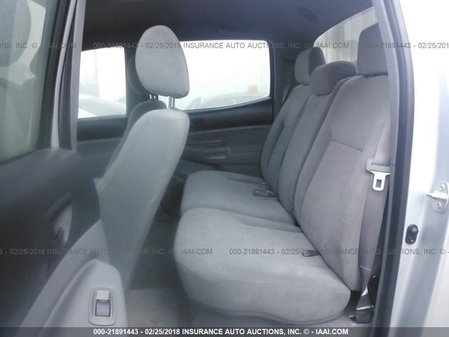 5TEJU62N26Z299326 - 2006 TOYOTA TACOMA DOUBLE CAB PRERUNNER SILVER photo 8