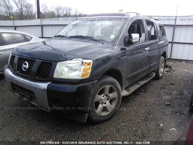 5N1AA08A34N744985 - 2004 NISSAN ARMADA SE/LE BLACK photo 2