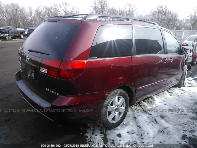 5TDZA23C35S254229 - 2005 TOYOTA SIENNA CE/LE MAROON photo 4