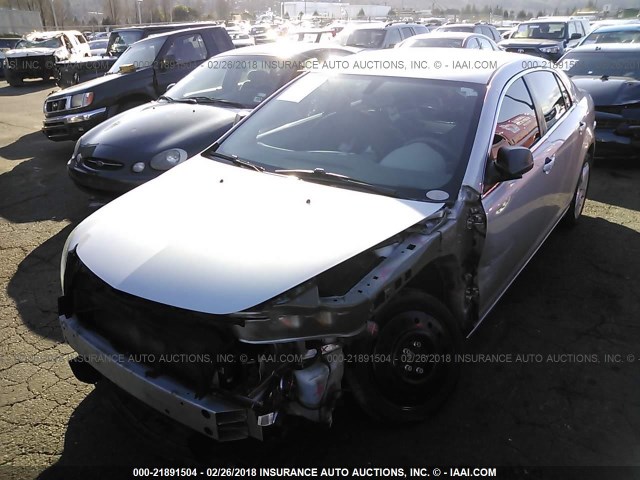 1G1ZB5E14BF360090 - 2011 CHEVROLET MALIBU LS ვერცხლისფერი ფოტო 2