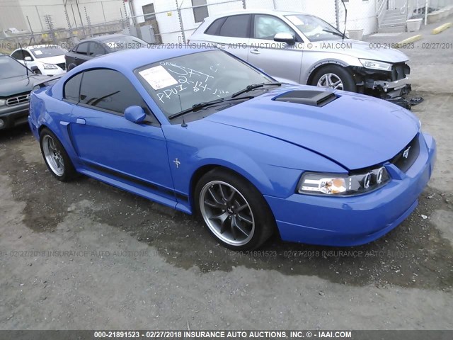 1FAFP42R63F421818 - 2003 FORD MUSTANG MACH I BLUE photo 1