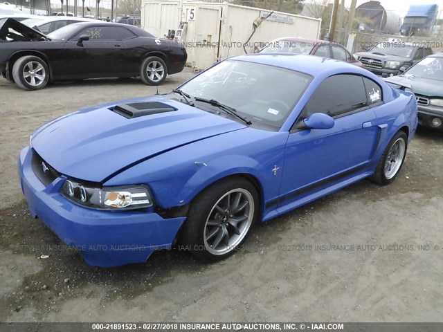 1FAFP42R63F421818 - 2003 FORD MUSTANG MACH I BLUE photo 2