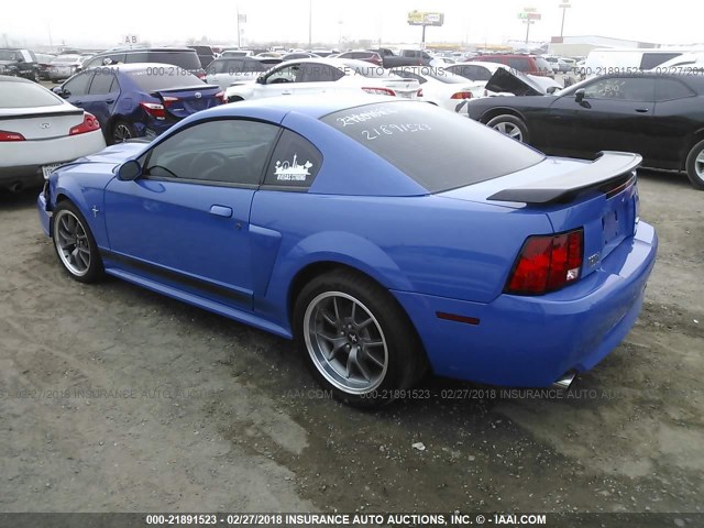 1FAFP42R63F421818 - 2003 FORD MUSTANG MACH I BLUE photo 3