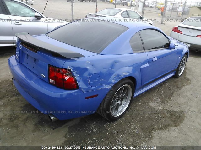 1FAFP42R63F421818 - 2003 FORD MUSTANG MACH I BLUE photo 4