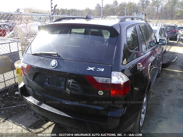 WBXPC93417WF20021 - 2007 BMW X3 3.0SI BLACK photo 4