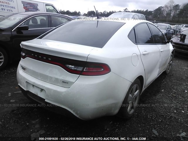 1C3CDFBB7FD158716 - 2015 DODGE DART SXT WHITE photo 4