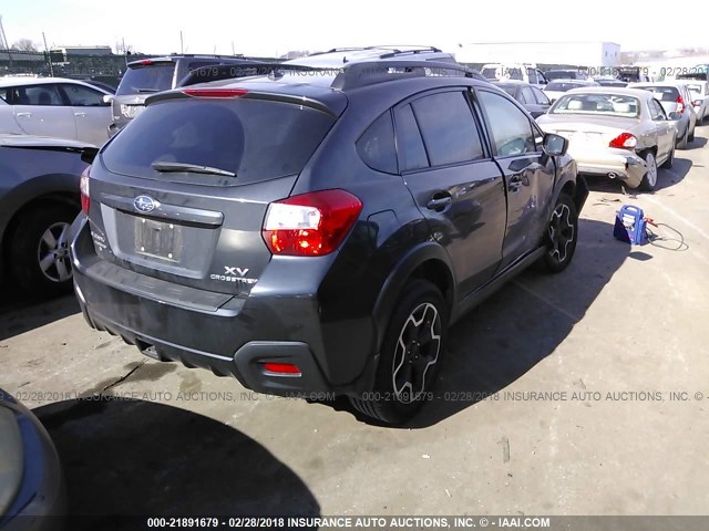 JF2GPADC8F8264440 - 2015 SUBARU XV CROSSTREK 2.0 PREMIUM GRAY photo 4