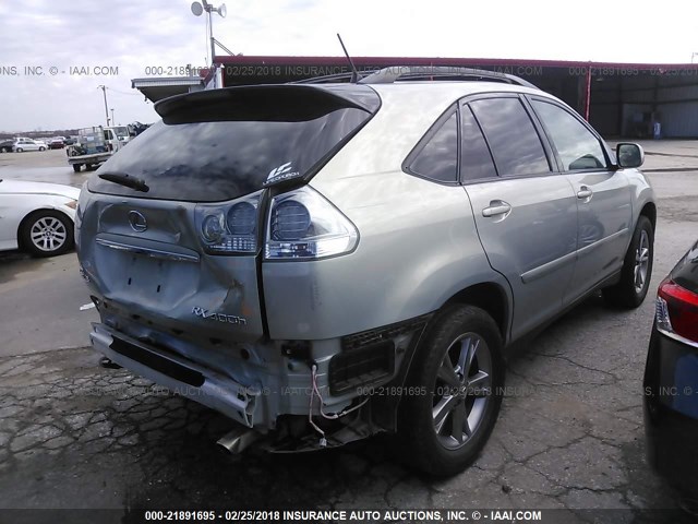 JTJGW31U160001891 - 2006 LEXUS RX 400 BEIGE photo 4