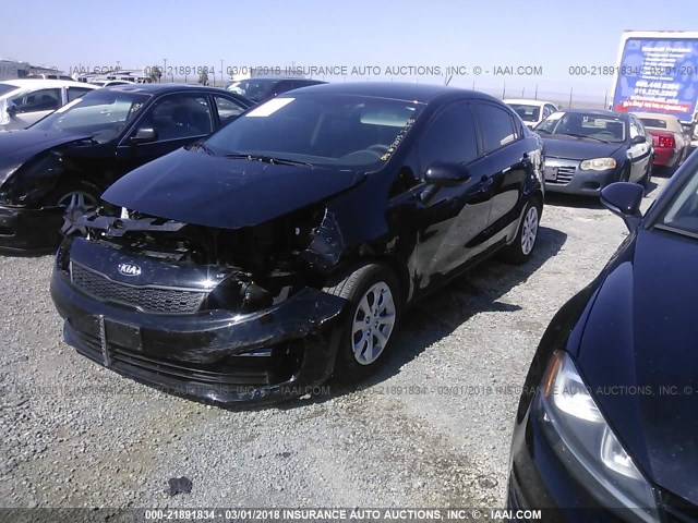 KNADM4A38H6041679 - 2017 KIA RIO LX BLACK photo 2