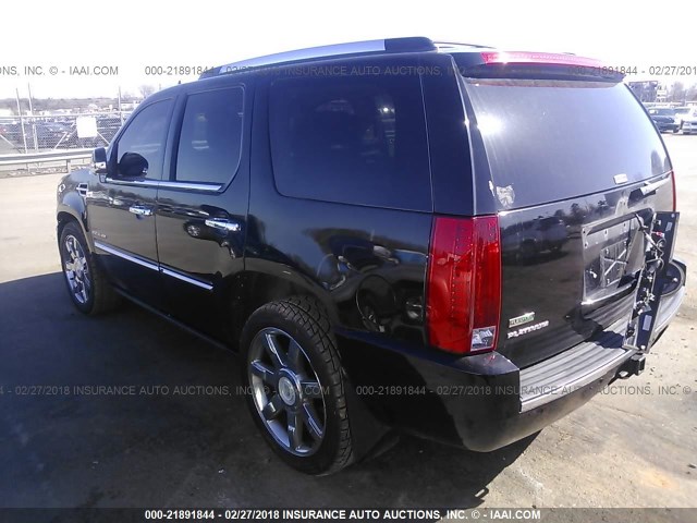 1GYUKDEFXAR159129 - 2010 CADILLAC ESCALADE PLATINUM BLACK photo 3