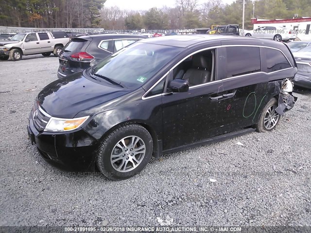 5FNRL5H67CB120856 - 2012 HONDA ODYSSEY EXL შავი ფოტო 2