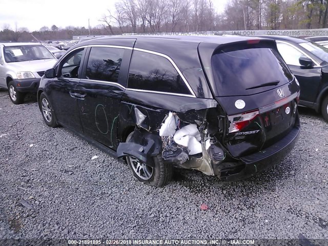 5FNRL5H67CB120856 - 2012 HONDA ODYSSEY EXL შავი ფოტო 3