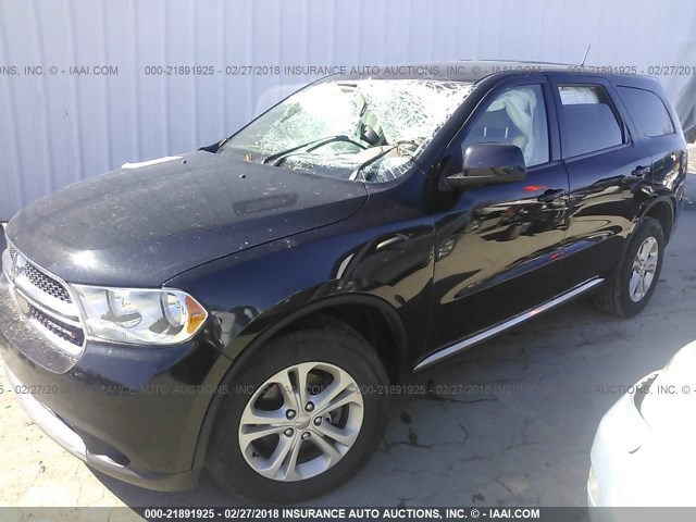 1C4RDHAG8DC692387 - 2013 DODGE DURANGO SXT BLACK photo 2