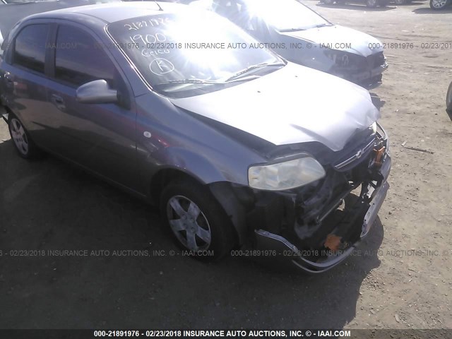 KL1TD56636B677865 - 2006 CHEVROLET AVEO LS SILVER photo 1