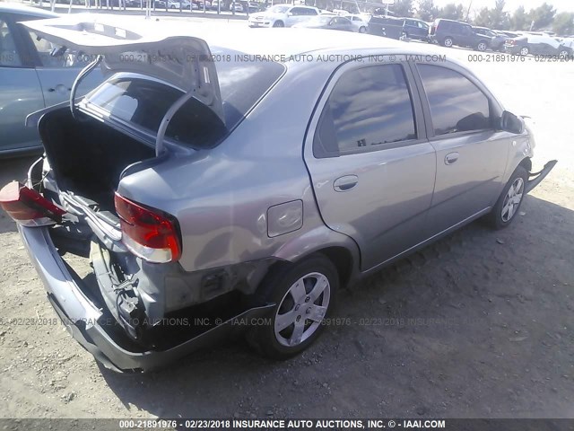 KL1TD56636B677865 - 2006 CHEVROLET AVEO LS SILVER photo 4