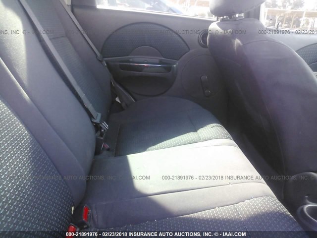 KL1TD56636B677865 - 2006 CHEVROLET AVEO LS SILVER photo 8