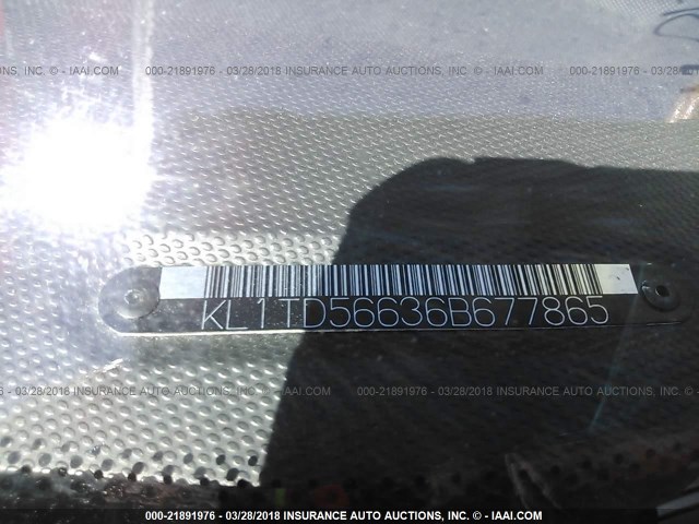 KL1TD56636B677865 - 2006 CHEVROLET AVEO LS SILVER photo 9