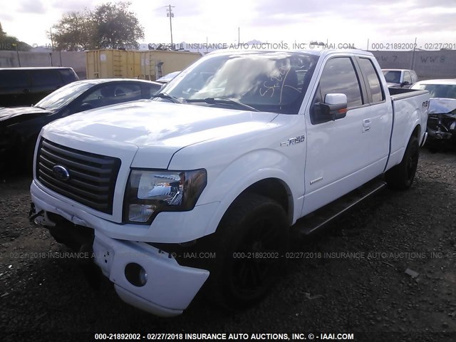 1FTFX1CT5CFC80095 - 2012 FORD F150 SUPER CAB WHITE photo 2