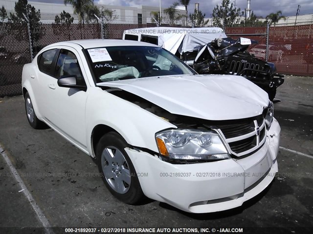 1B3CC4FB3AN134091 - 2010 DODGE AVENGER SXT WHITE photo 1