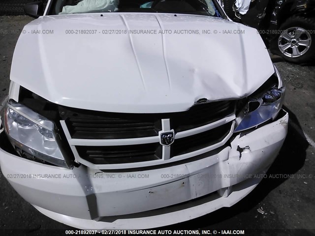 1B3CC4FB3AN134091 - 2010 DODGE AVENGER SXT WHITE photo 6