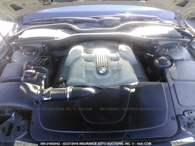 WBAGN63463DR11560 - 2003 BMW 745 LI GRAY photo 10