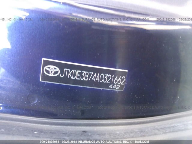 JTKDE3B74A0321662 - 2010 TOYOTA SCION TC 深蓝色 照片 9