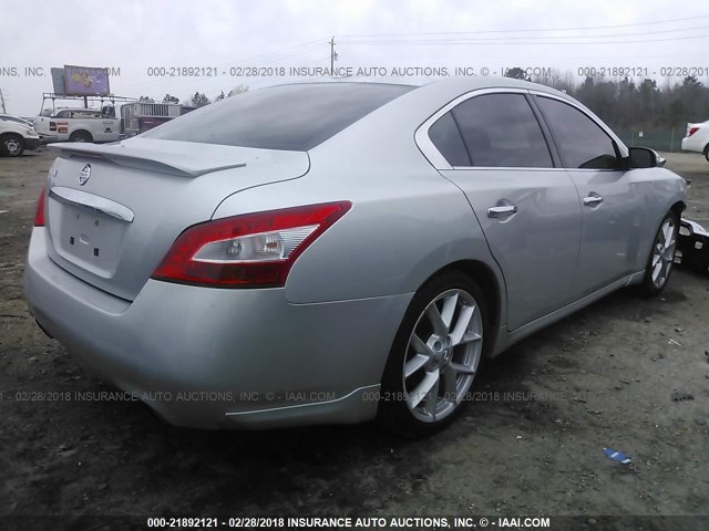 1N4AA51E49C829423 - 2009 NISSAN MAXIMA S/SV SILVER photo 4