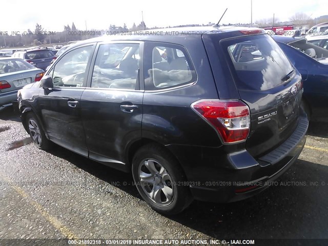 JF2SJAAC4EH408306 - 2014 SUBARU FORESTER 2.5I GRAY photo 3