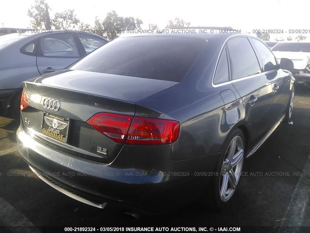 WAUMK98K09A132783 - 2009 AUDI A4 PRESTIGE GRAY photo 4