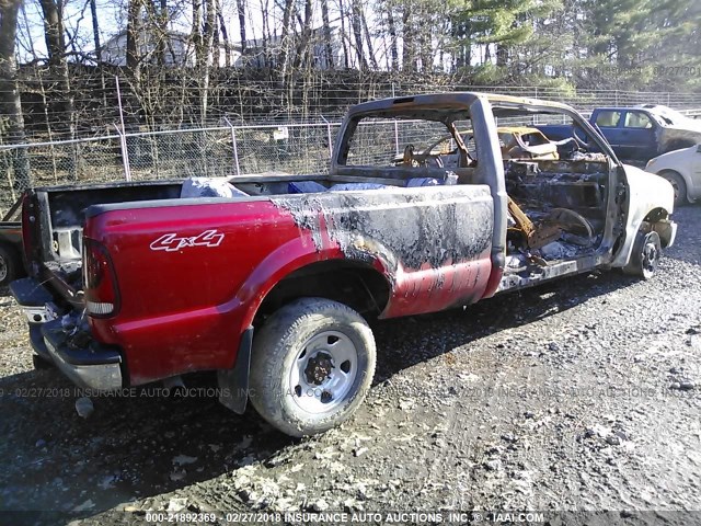 1FTSX21P96ED75313 - 2006 FORD F250 SUPER DUTY RED photo 4