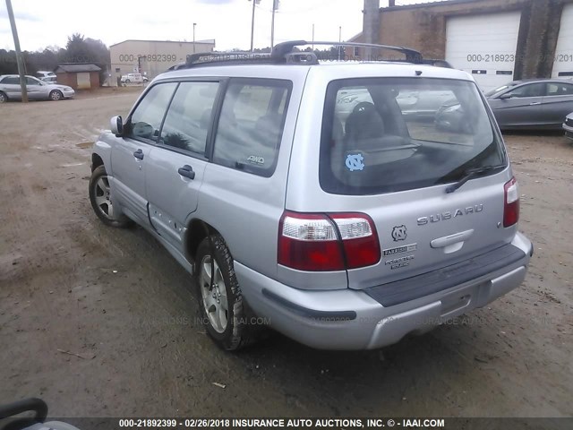 JF1SF656X2H732220 - 2002 SUBARU FORESTER S ნაცრისფერი ფოტო 3
