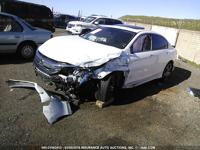 1HGCR3F90HA010304 - 2017 HONDA ACCORD TOURING WHITE photo 2