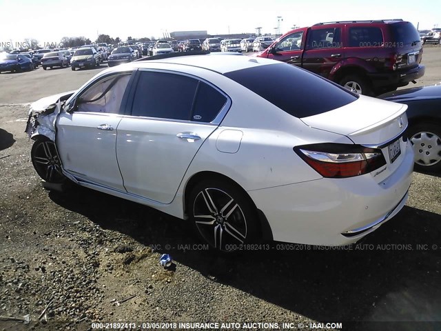 1HGCR3F90HA010304 - 2017 HONDA ACCORD TOURING WHITE photo 3