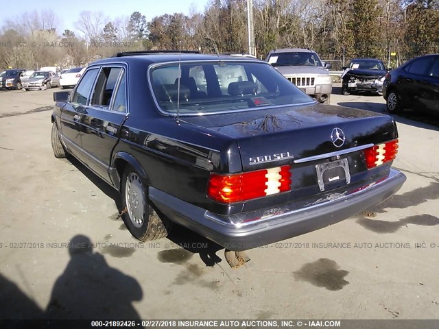 WDBCA39E8MA606624 - 1991 MERCEDES-BENZ 560 SEL BLACK photo 3