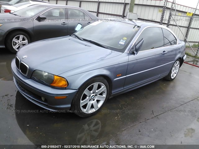 WBABM3345YJN84668 - 2000 BMW 323 CI Light Blue photo 2