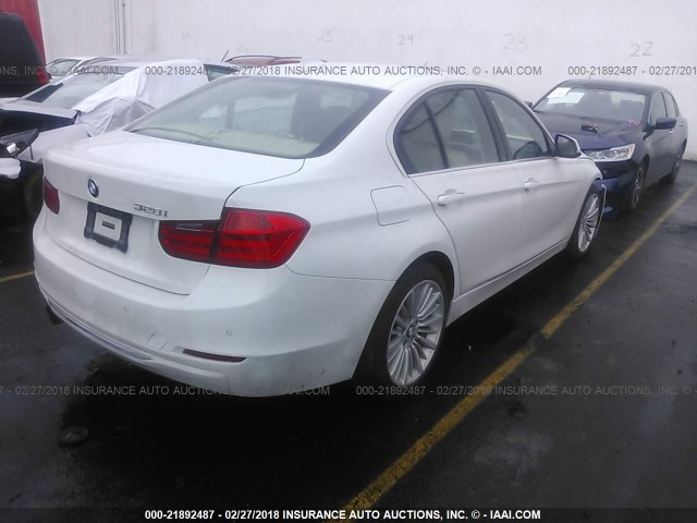 WBA3C1G54DNR46670 - 2013 BMW 328 I SULEV WHITE photo 4