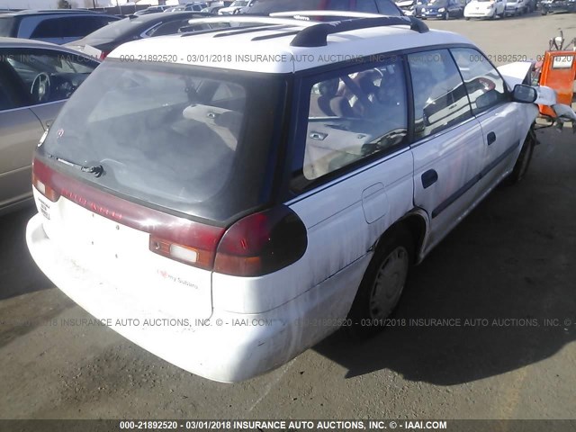 4S3BK6353T7301130 - 1996 SUBARU LEGACY L WHITE photo 4